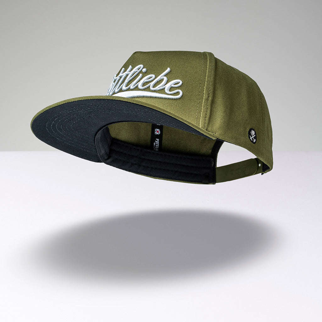 POTTLIEBE Snapback - Olive Blanc