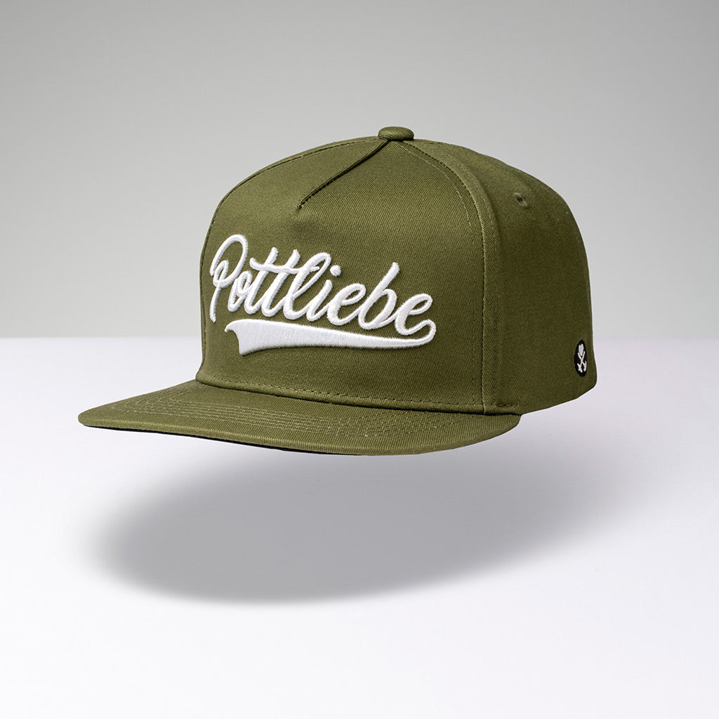 POTTLIEBE Snapback - Olive Blanc