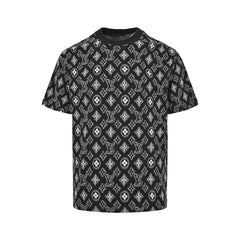 Presbyopia jacquard all over printed short sleeves