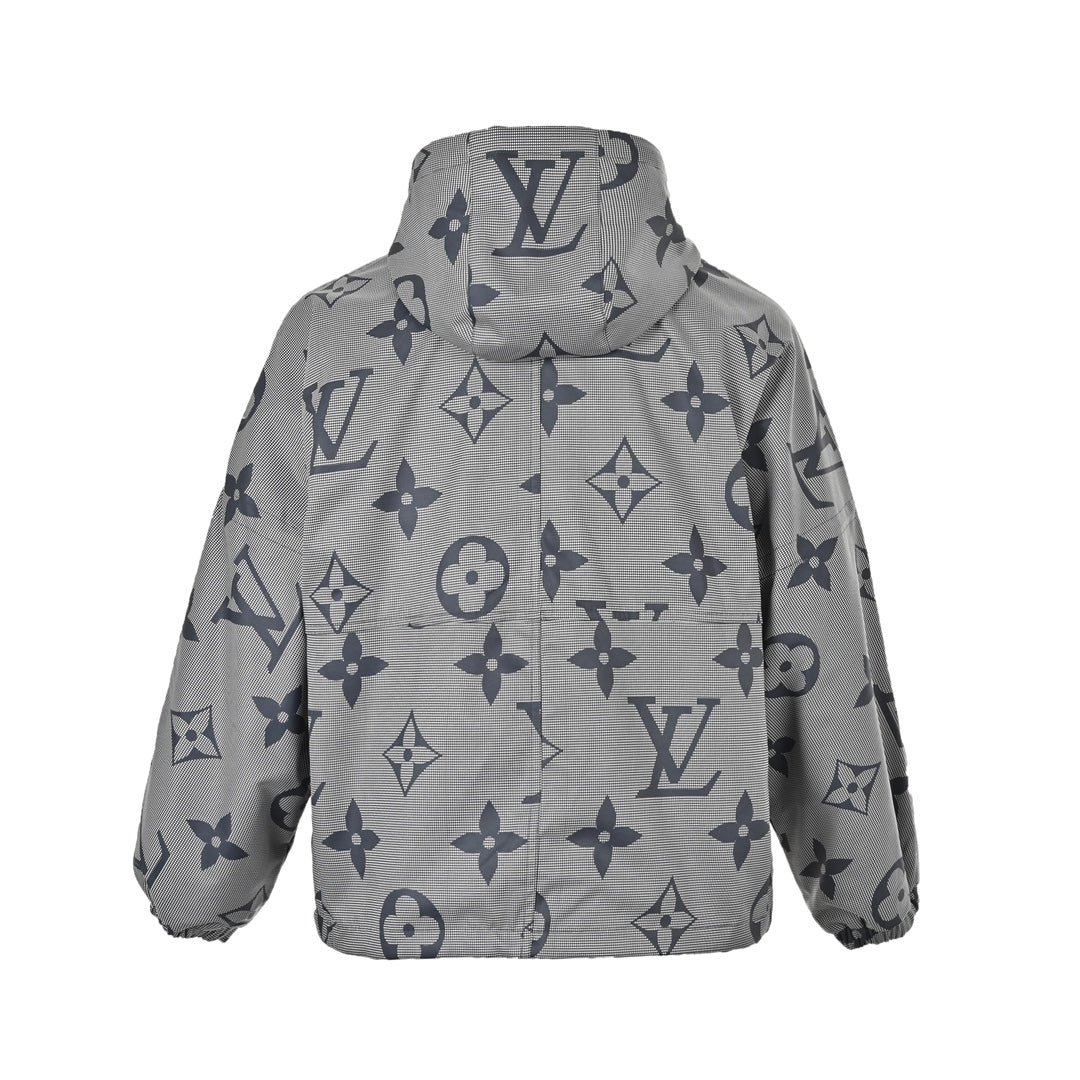 Presbyopia printed windbreaker jacket