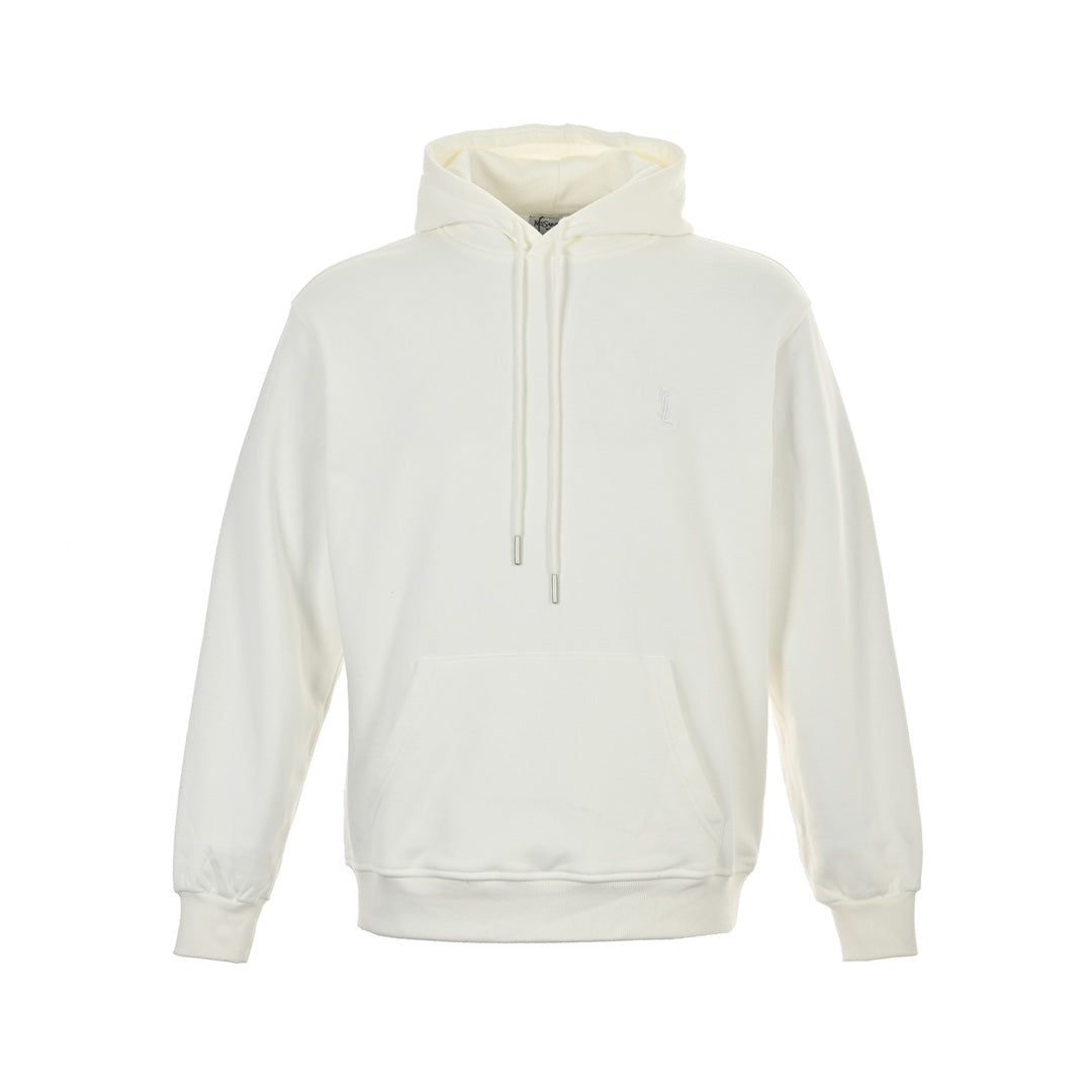 Small embroidered logo hooded sweatshirt