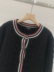 Flettet Crewneck Cardigan