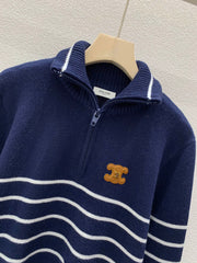 New knitted half zip pullover