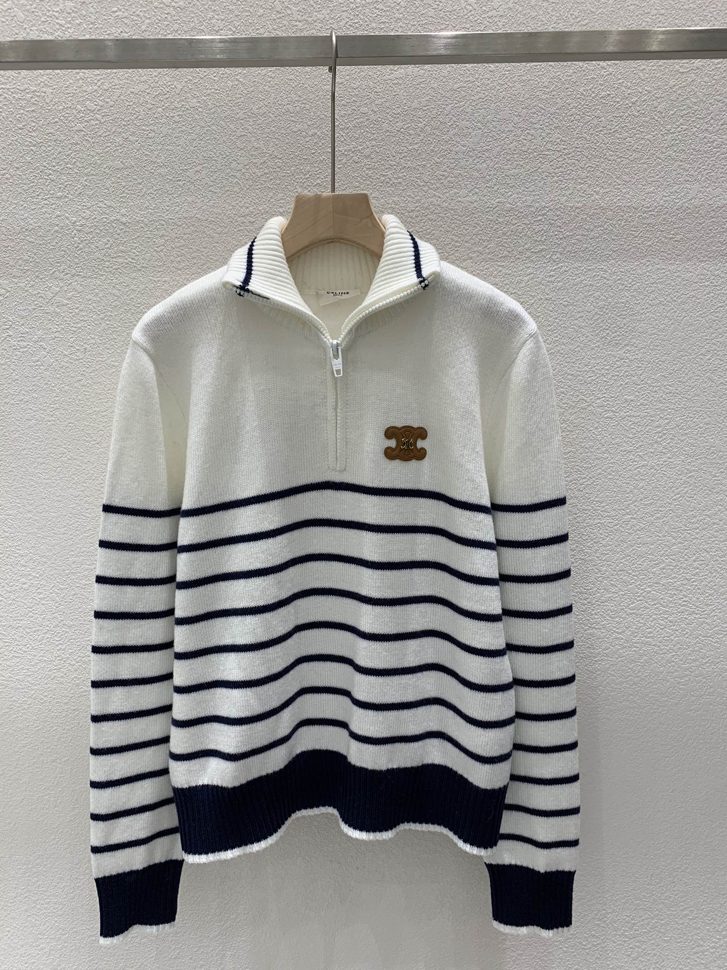 New knitted half zip pullover