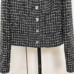 Soft tweed jacket in tartan