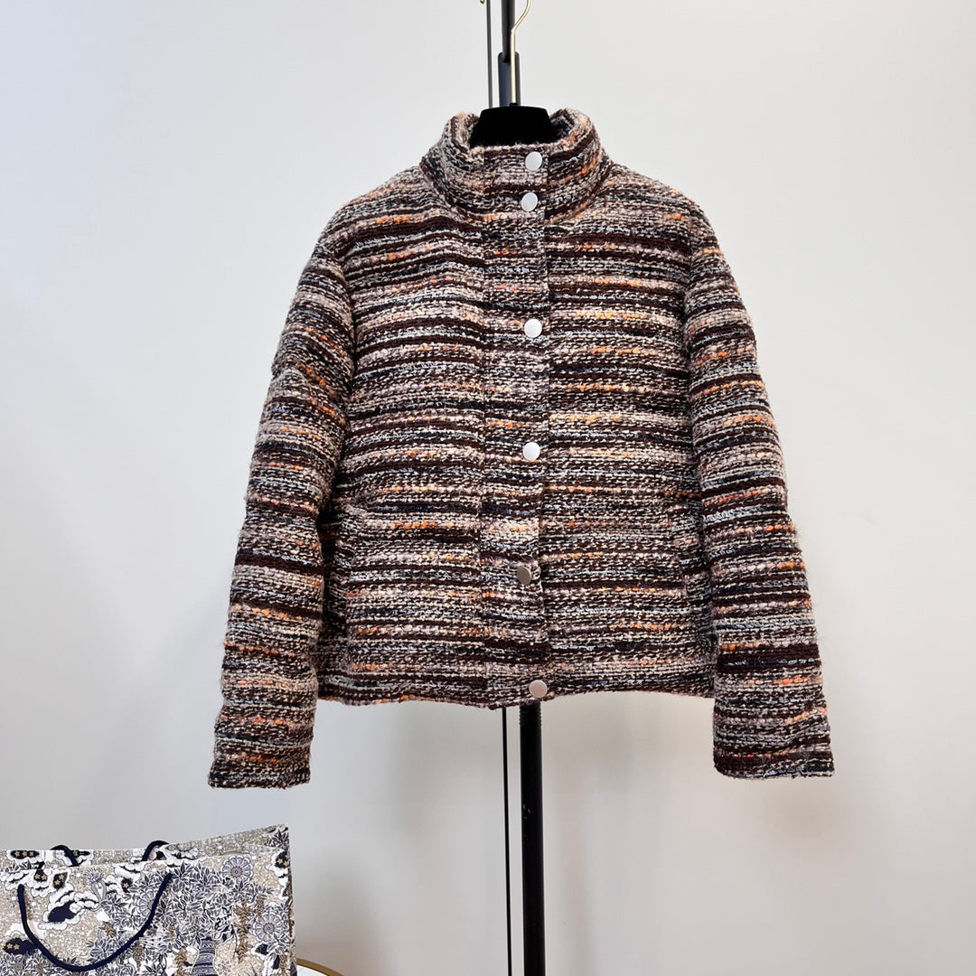 Woolen wool down jacket