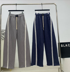 Elastic drawstring casual pants