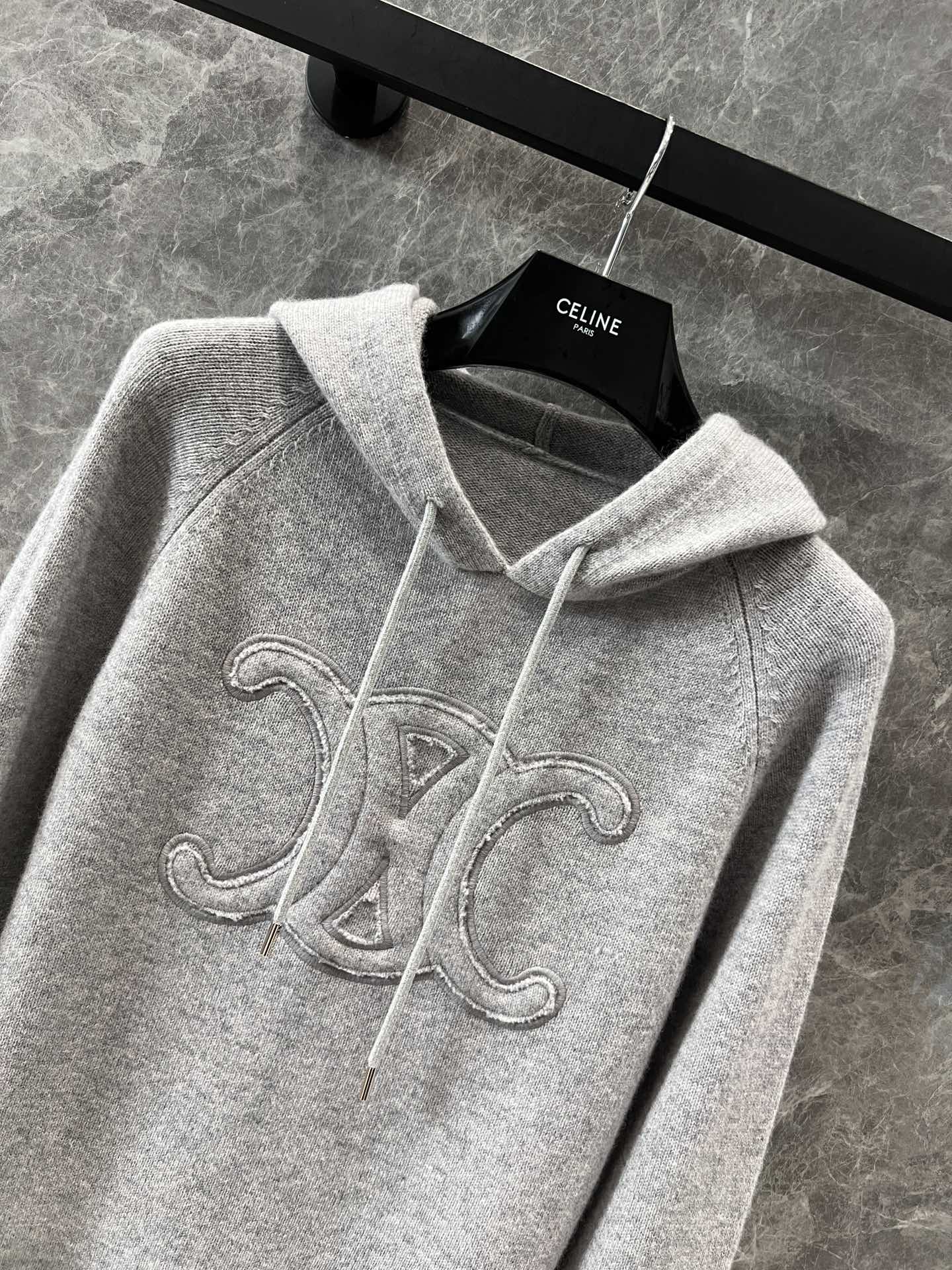 Hooded wool sweater