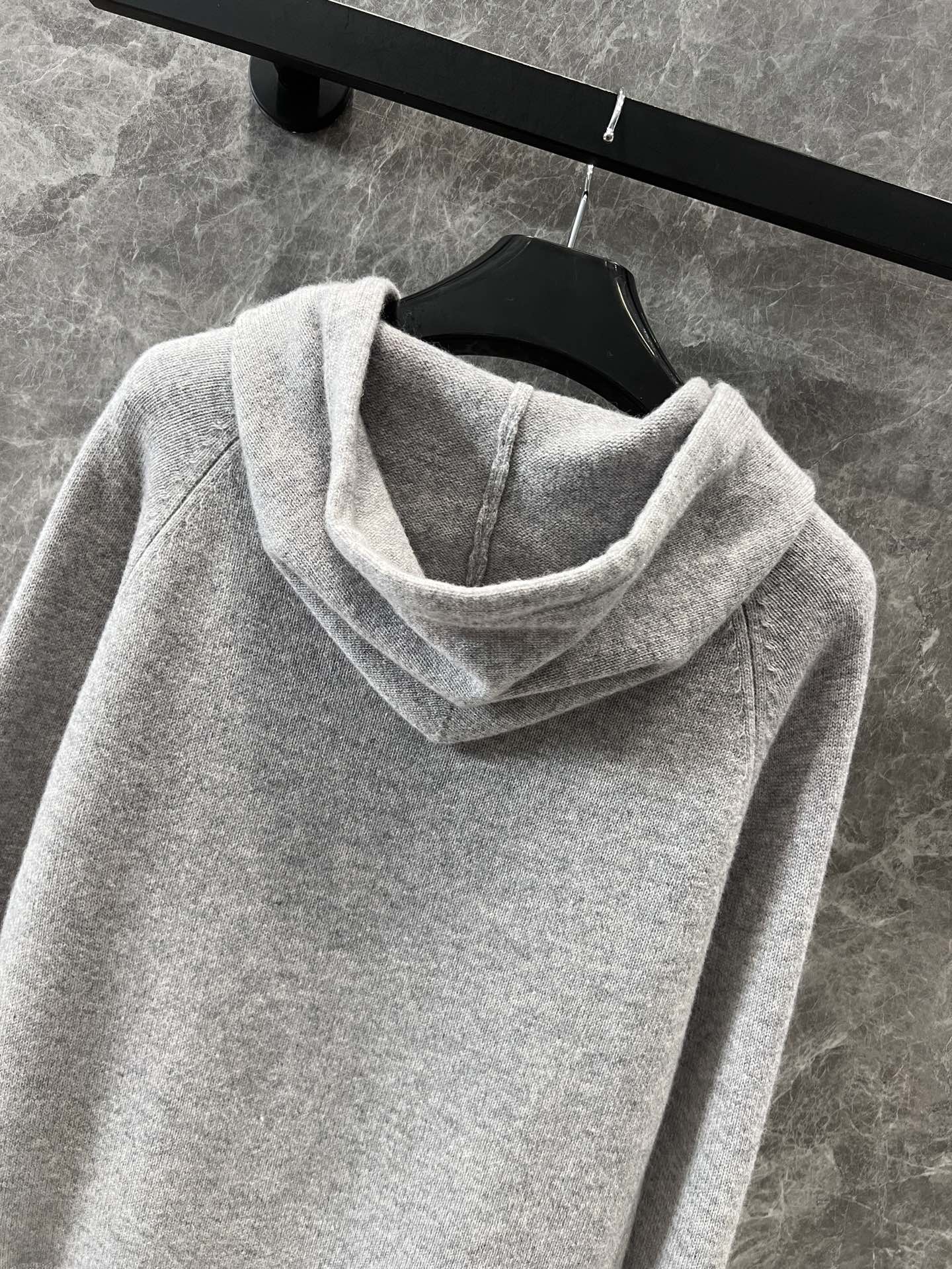 Hooded wool sweater