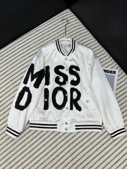 Fashionable baseball jacket with printed logo