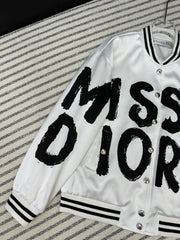 Fashionable baseball jacket with printed logo