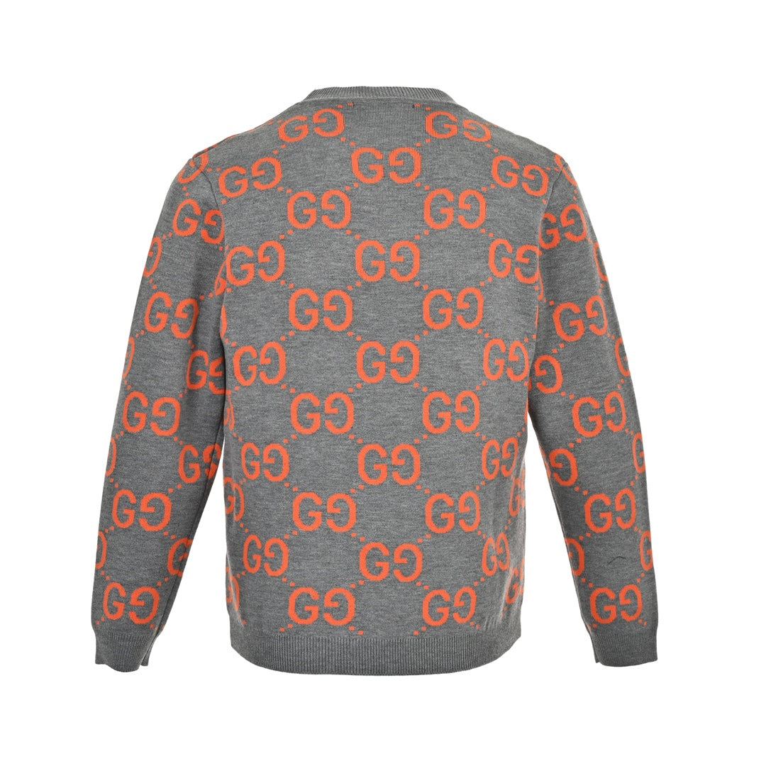 Double G all over jacquard crew neck sweater