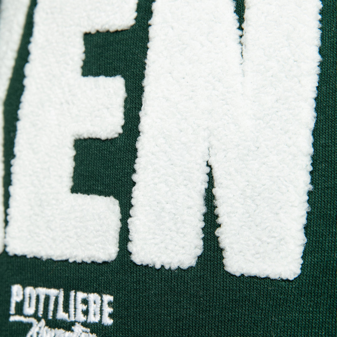 Sweat à capuche "LCKR PLSKEN" Vert bouteille