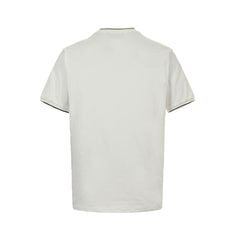 triangle top-stitched pocket short sleeves