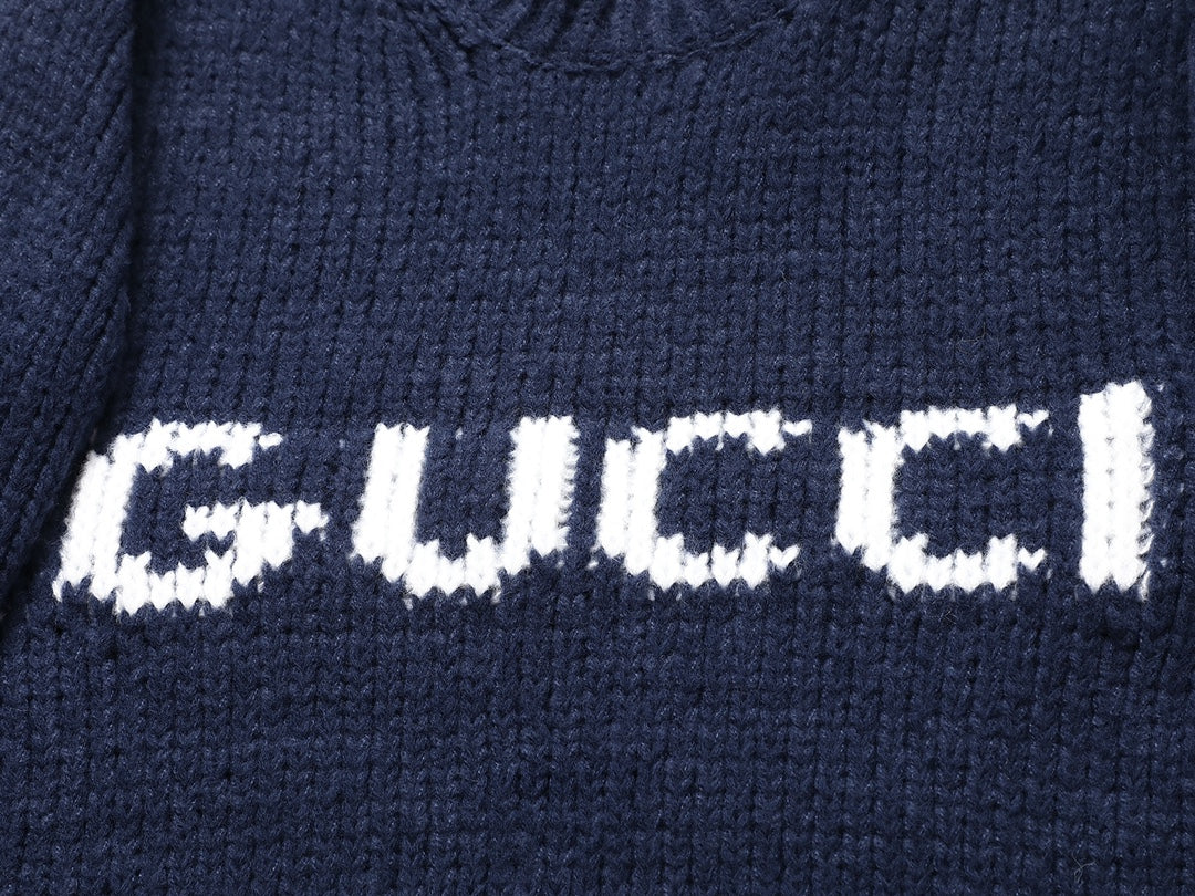 Lettered custom wool sweater