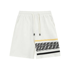 Yellow pattern embellished shorts