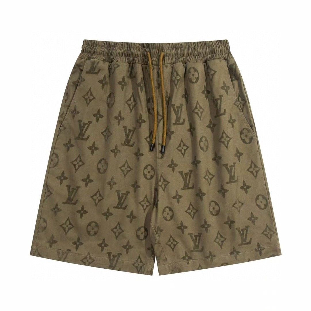 All-over printed dark logo pattern shorts