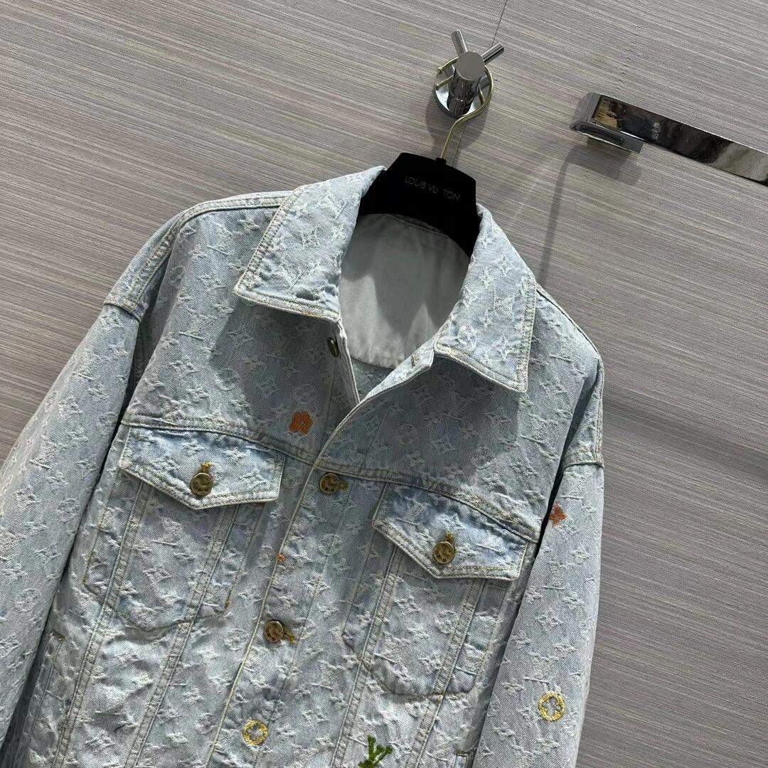 Denimjacke mit Logo