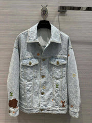 Denimjacke mit Logo