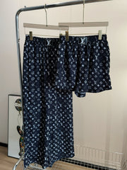 Acetate wide-leg pants