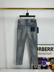 Premium vintage distressed blue jeans