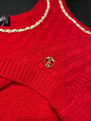 Gilet en tricot rouge