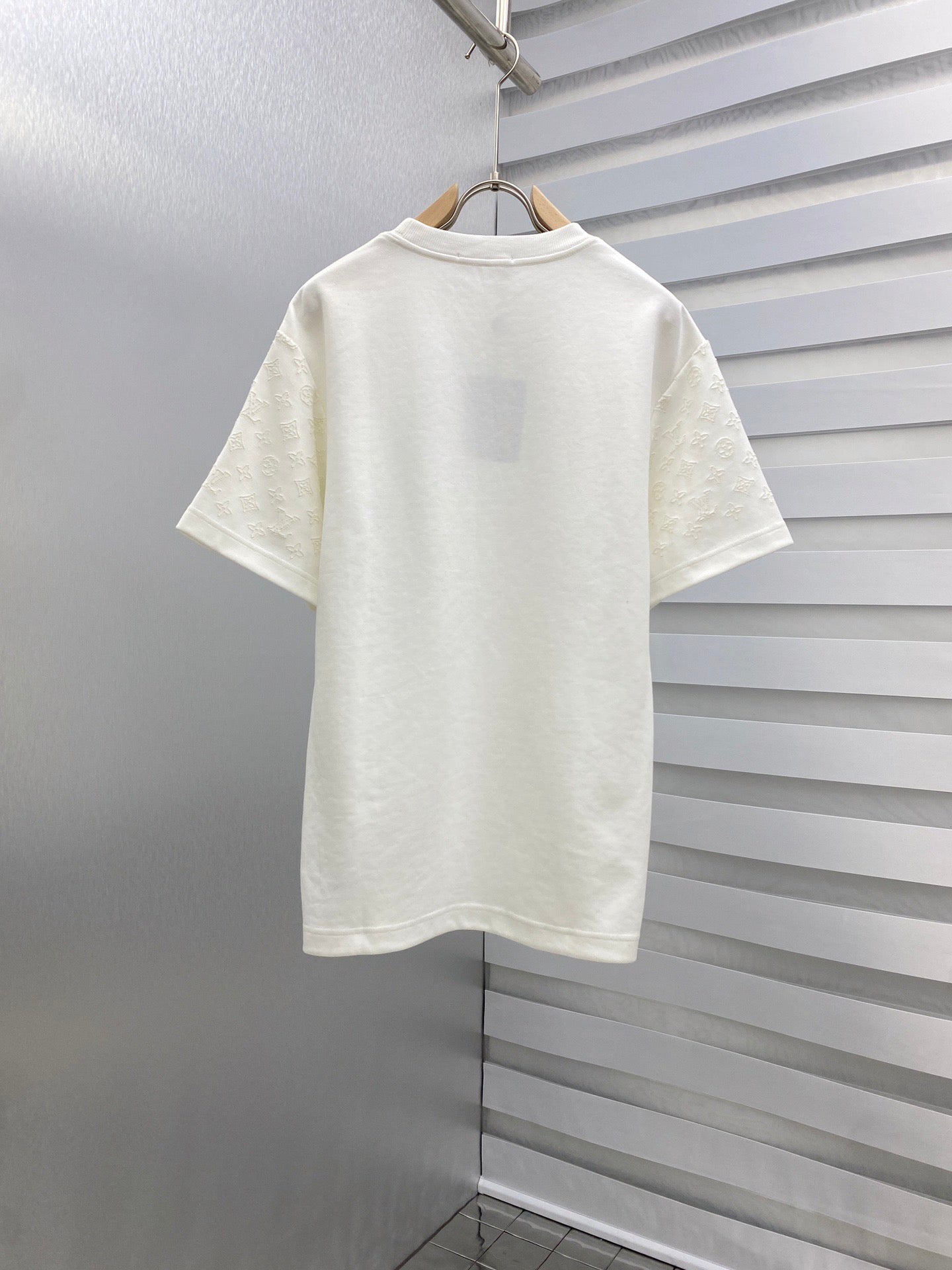 sleeve jacquard T-shirt