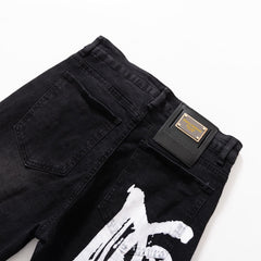 New spring and summer printed logo jeans