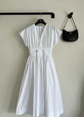 White waisted skirt dress