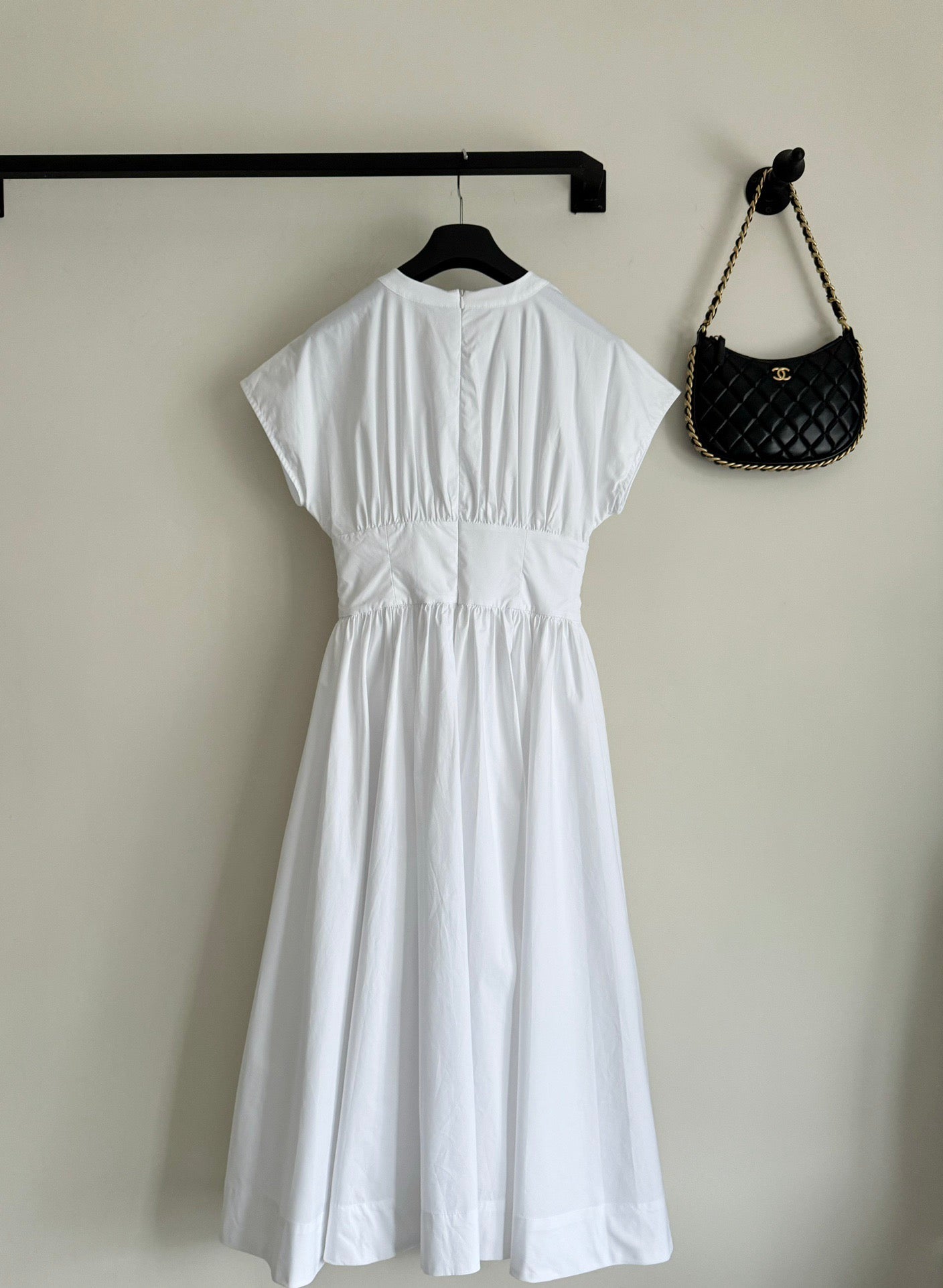 White waisted skirt dress