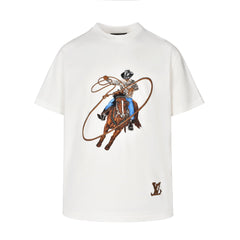 White Western cowboy T-shirt