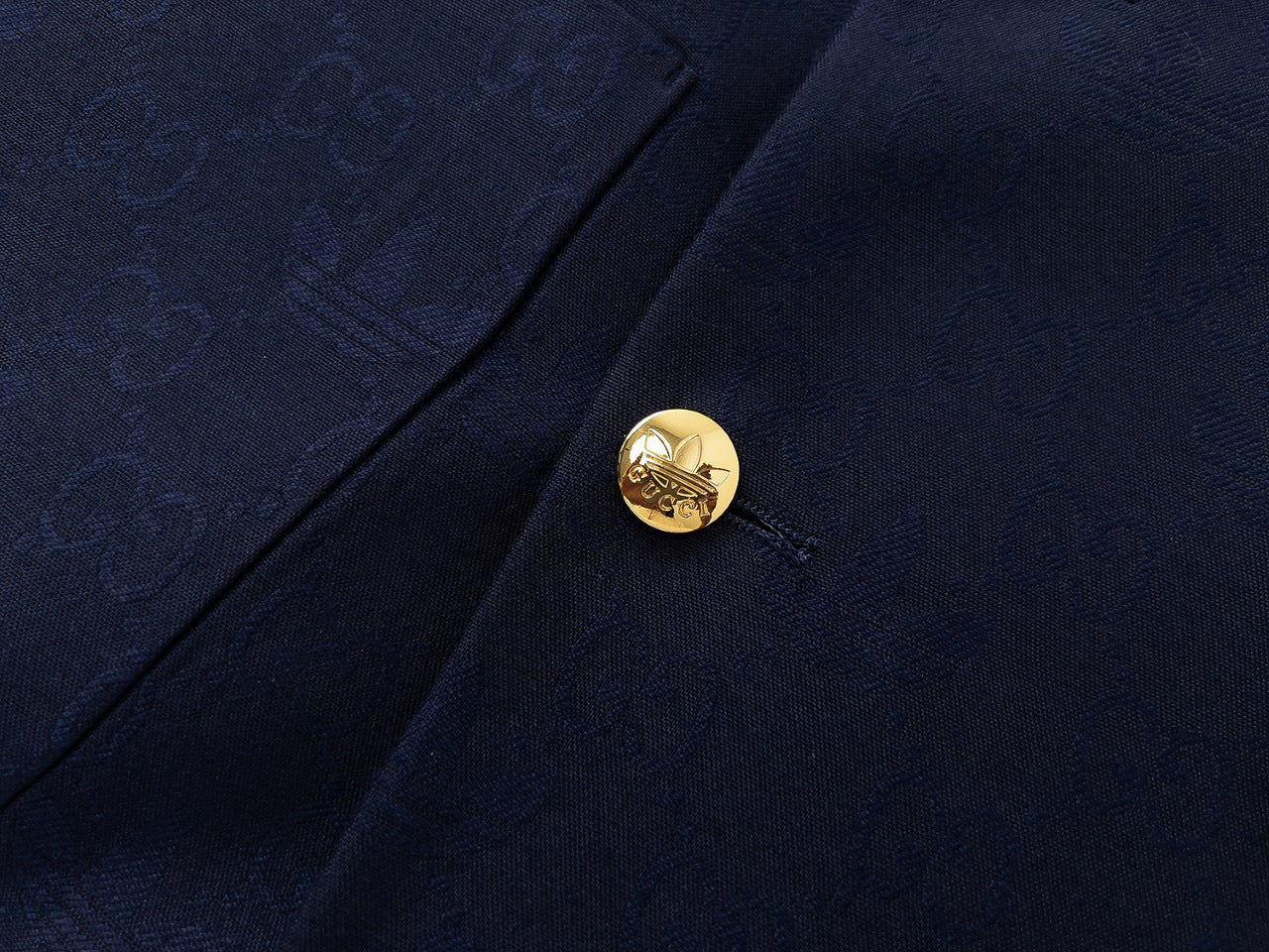 Co-branded logo jacquard blazer