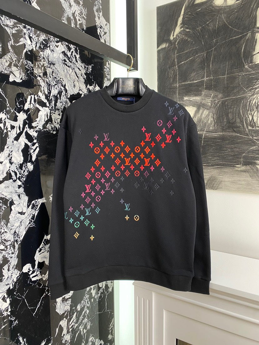 Colorful gradient print sweatshirt