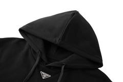 Triangle logo cotton hoodie