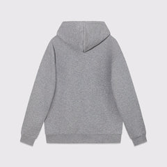 Gray belt printed hooded sweatshirt