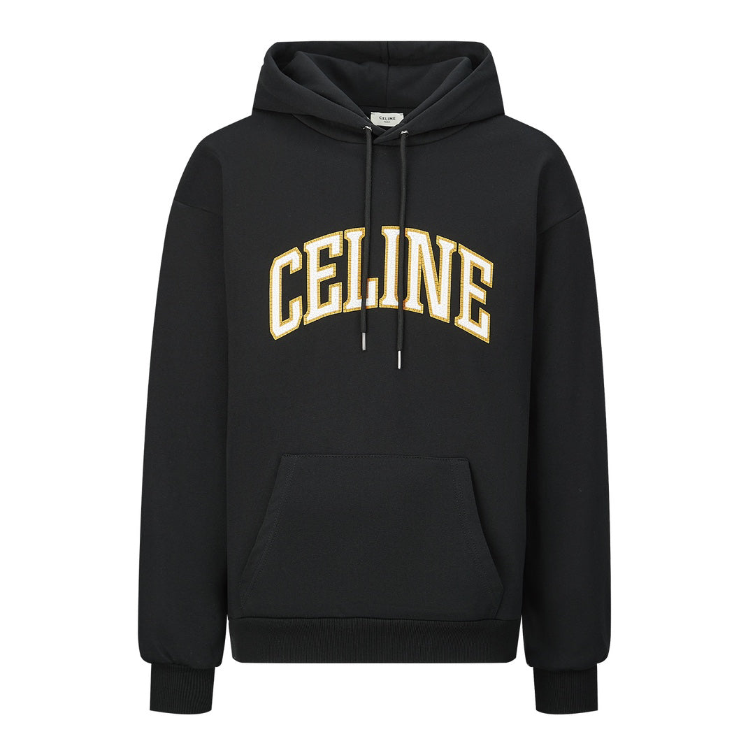 letter crackle print hoodie