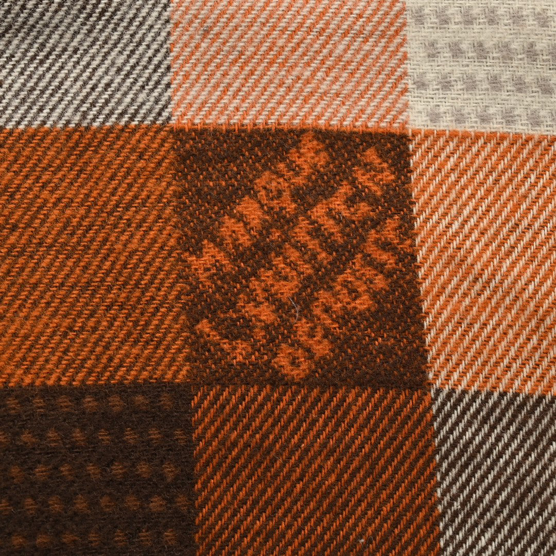 Orange checkerboard jacquard