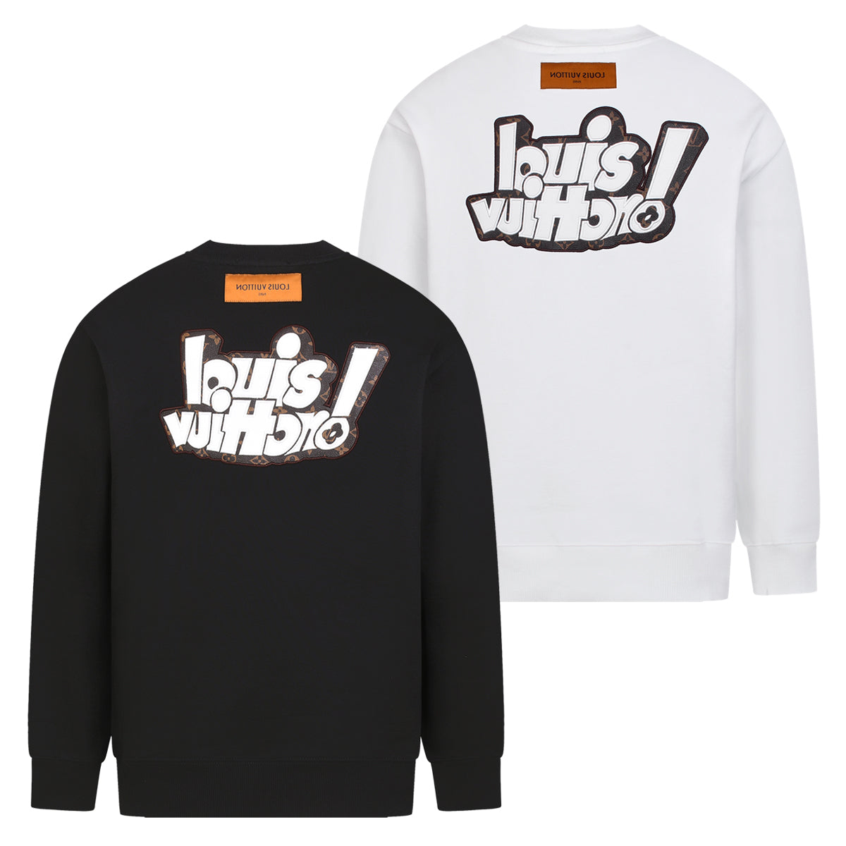 Thick plate embroidery process sweatshirt