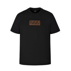 Suede patch T-shirt