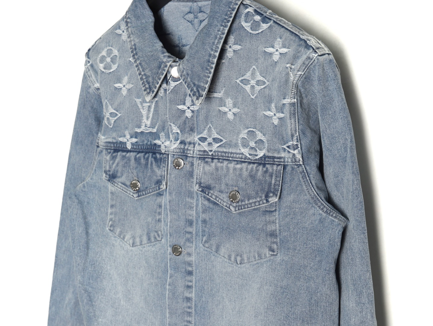 printed denim jacket