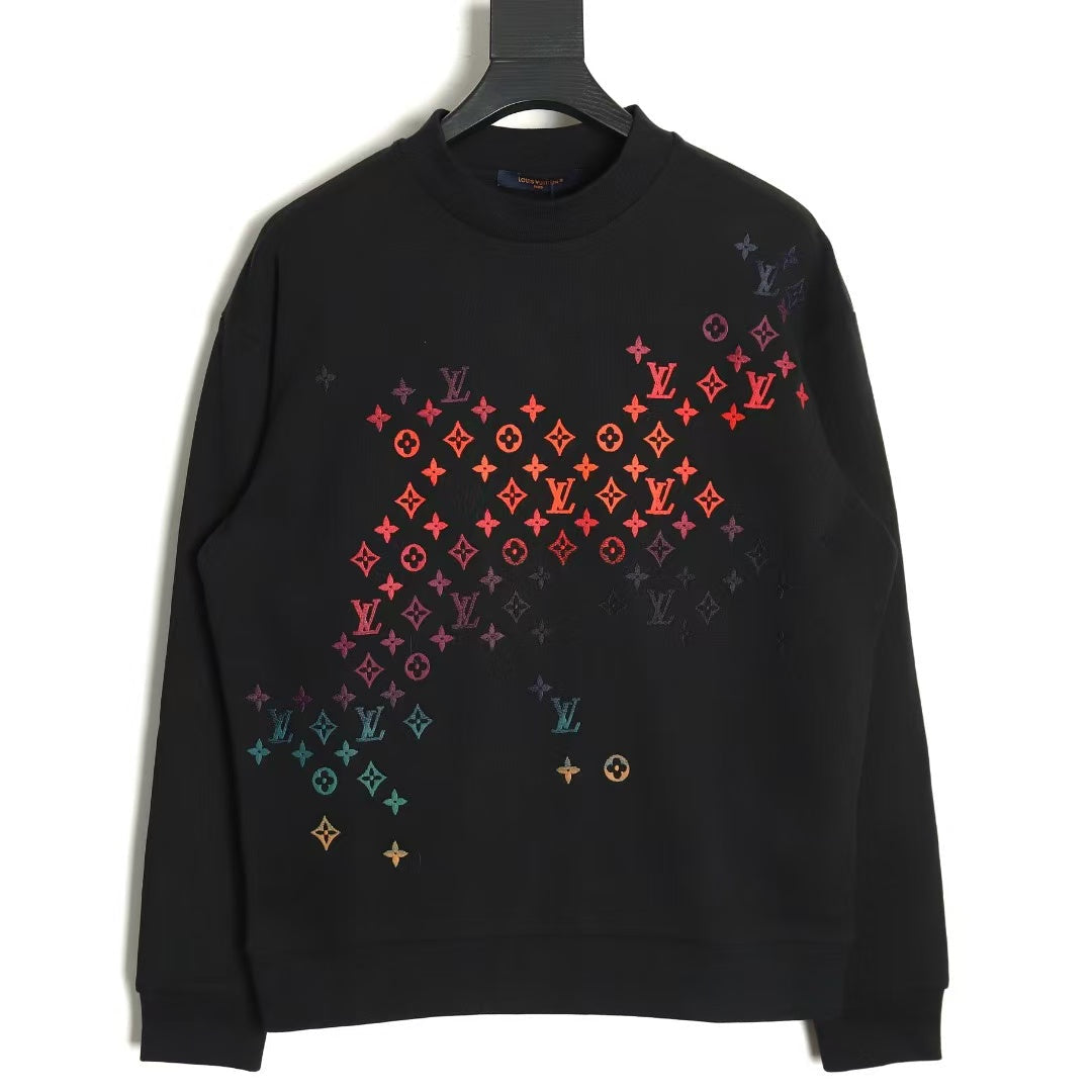 Colorful gradient print sweatshirt