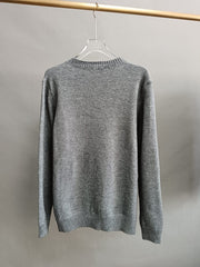 V-neck crew neck sweater