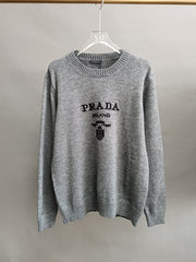 V-neck crew neck sweater