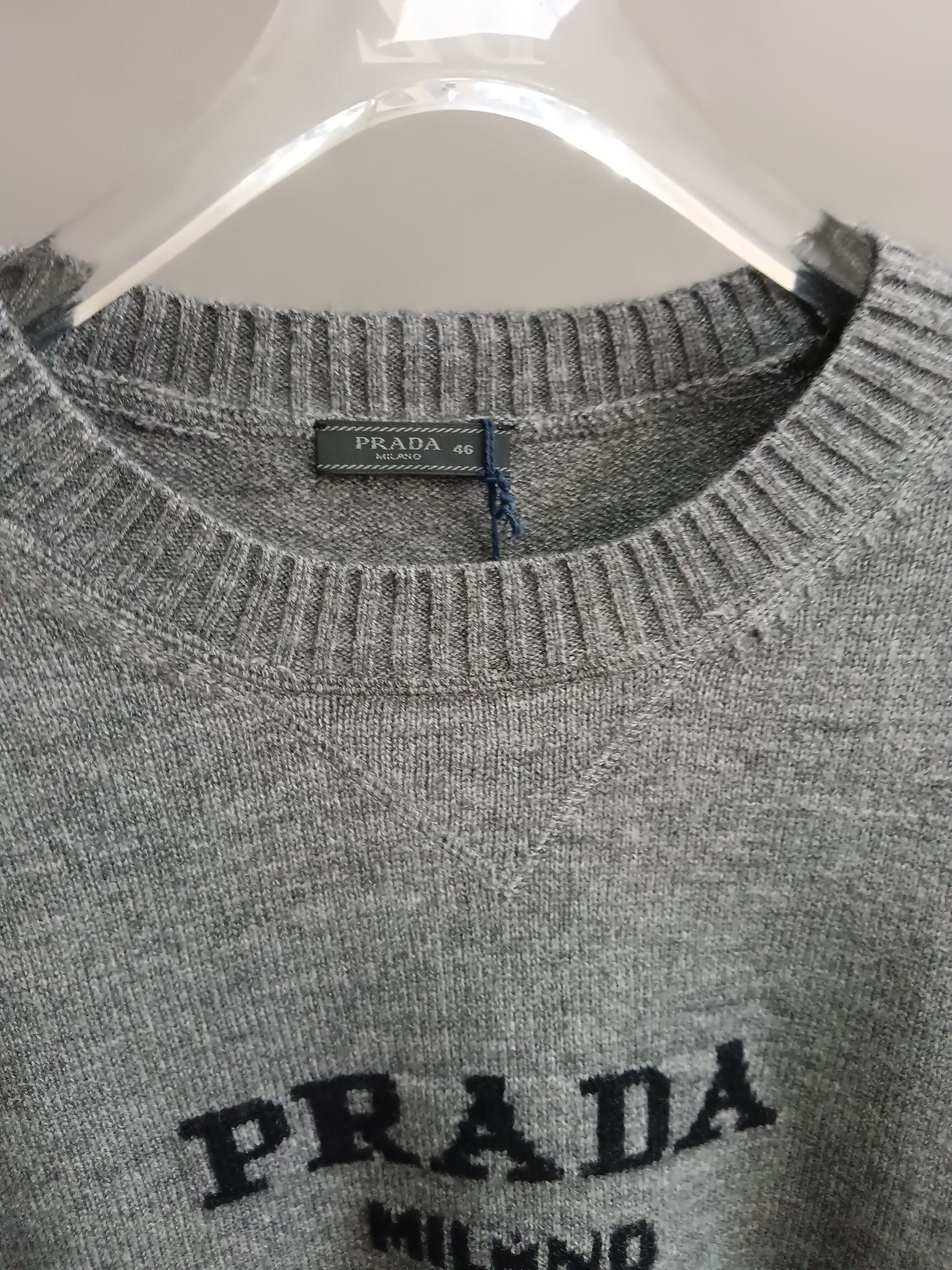 V-neck crew neck sweater