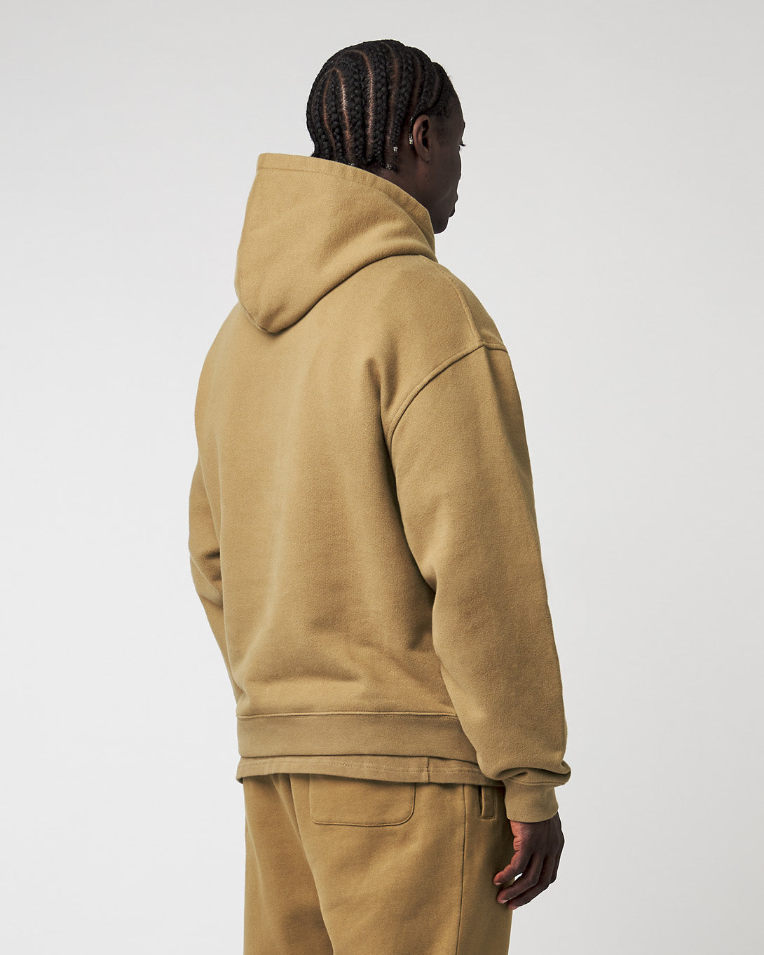 Schwerer Tabakbrauner Basic Hoodie