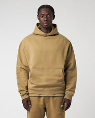 Schwerer Tabakbrauner Basic Hoodie