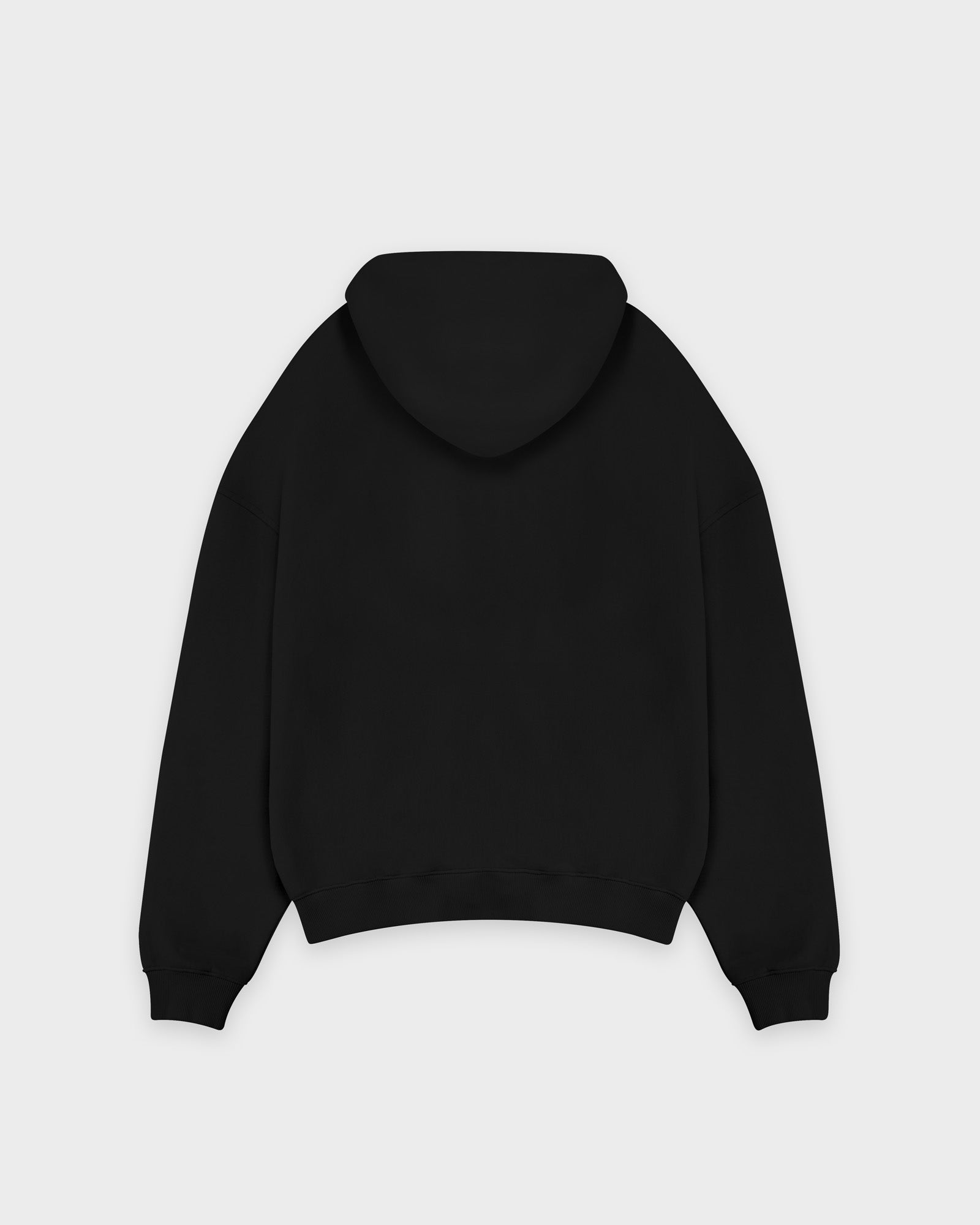 Schwarzer Basic Zip Hoodie