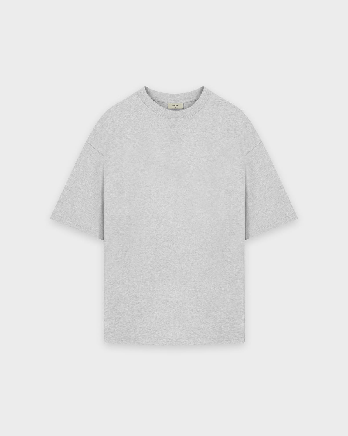 Schweres graues Melange Basic T-Shirt