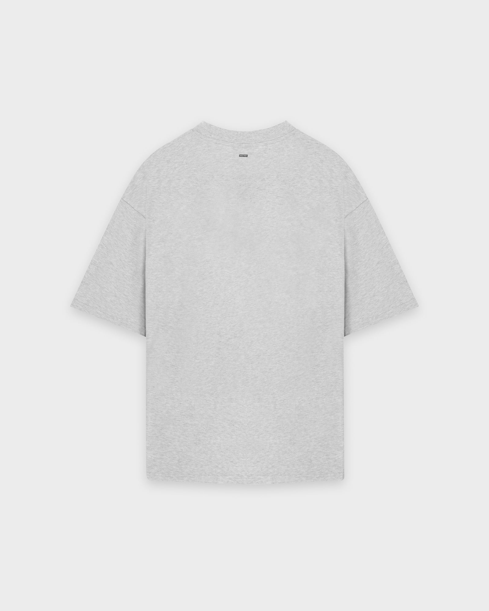 Schweres graues Melange Basic T-Shirt