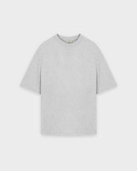 Schweres graues Melange Basic T-Shirt